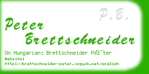 peter brettschneider business card